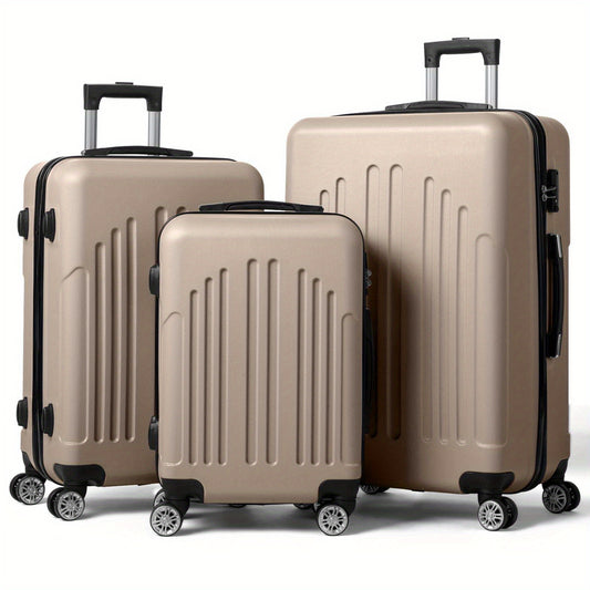 LEADZM Three Piece Nested Spinner Luggage Set With TSA Lock