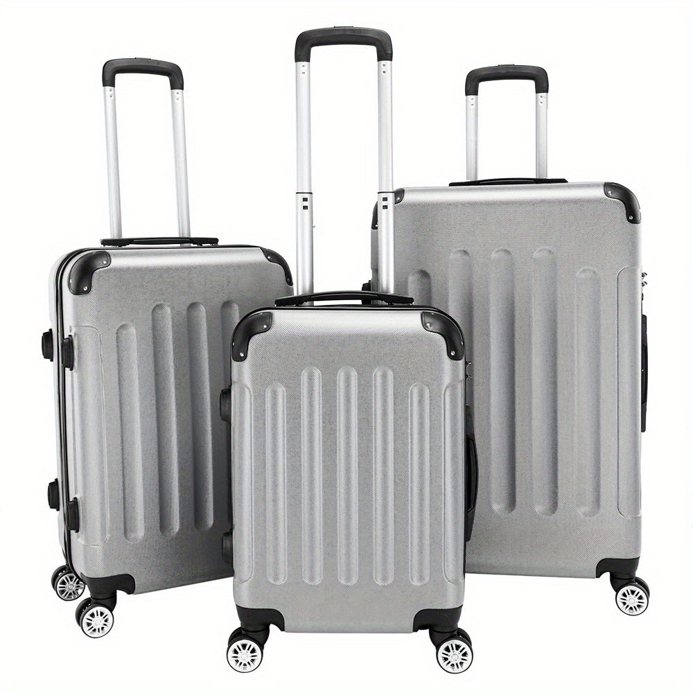 LEADZM Luggage Set 3pc Hardside Spinner Suitcases TSA Lock