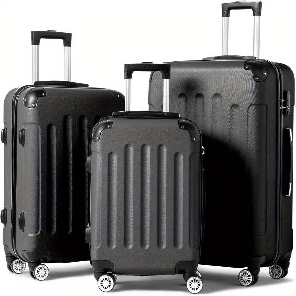 LEADZM Luggage Set 3pc Hardside Spinner Suitcases TSA Lock
