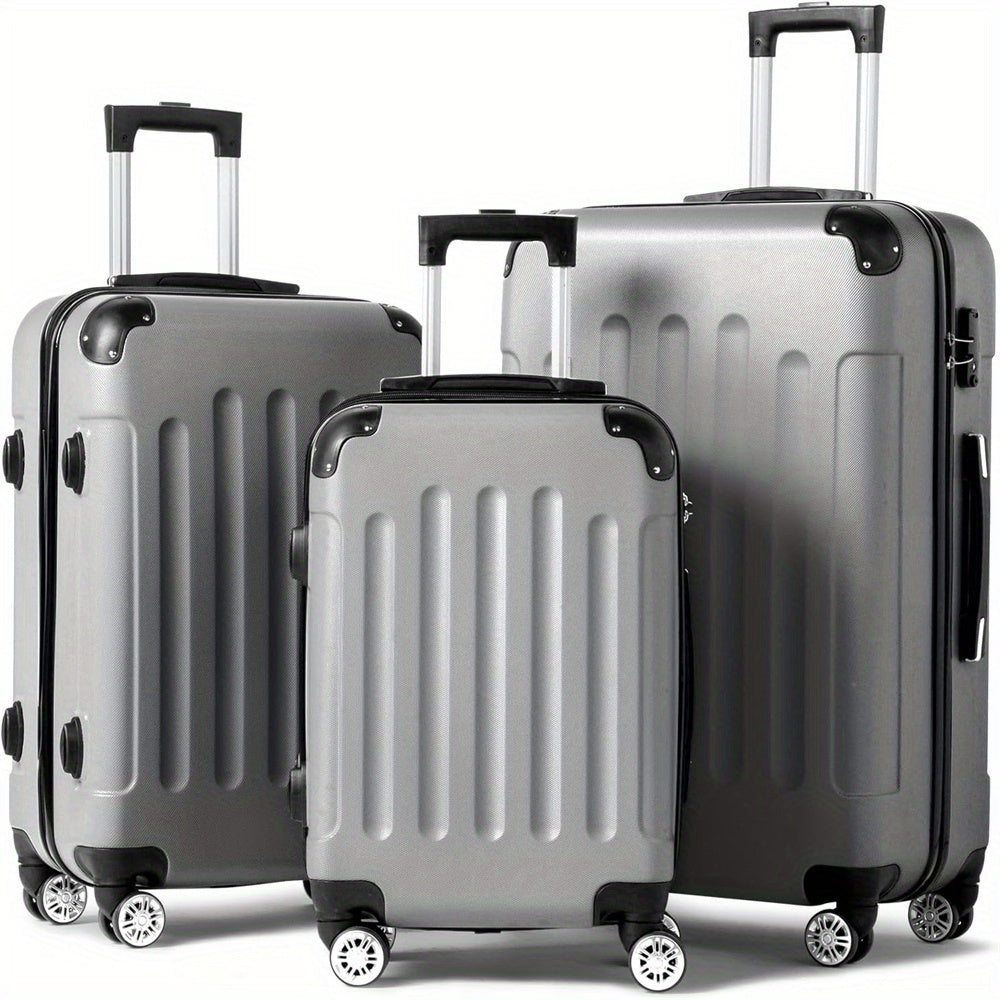 AutoForever 3 Piece ABS Hardshell Luggage Set With TSA Lock