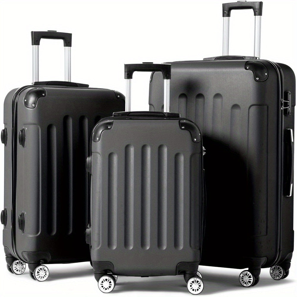 AutoForever 3 Piece ABS Hardshell Luggage Set With TSA Lock