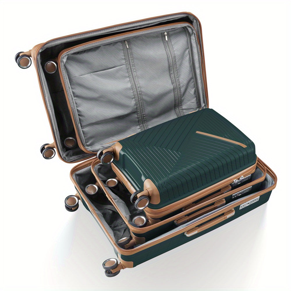 Lightweight 4 Piece Luggage Set With Spinner Wheels TSA Lock