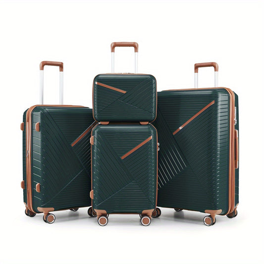 Lightweight 4 Piece Luggage Set With Spinner Wheels TSA Lock