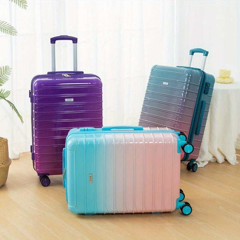 4pcs suitcase, hard-shell suitcase with spinner wheels, TSA lock, travel carry-on luggage - three colors to choose from, buy one get four, girly, bright color