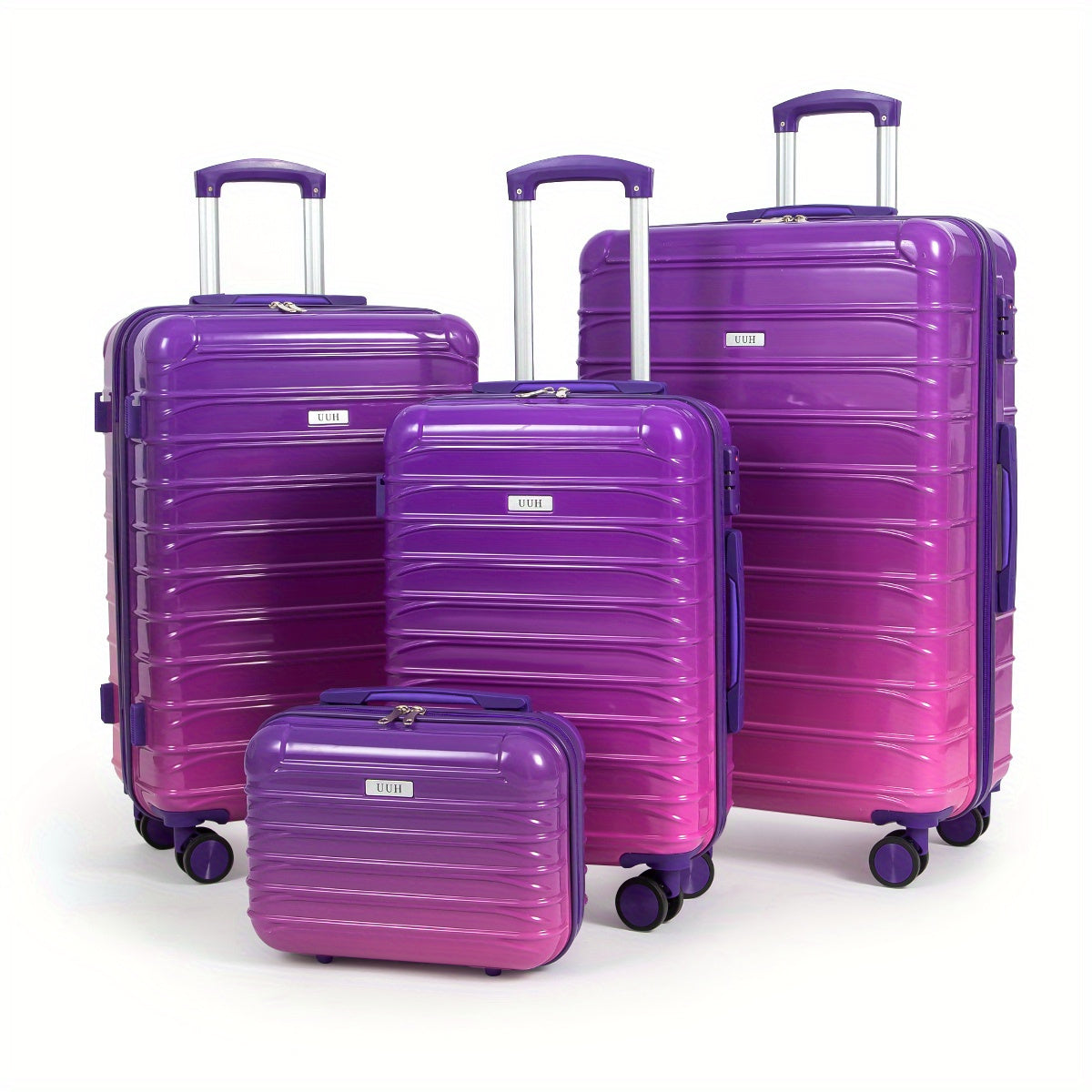4pcs suitcase, hard-shell suitcase with spinner wheels, TSA lock, travel carry-on luggage - three colors to choose from, buy one get four, girly, bright color