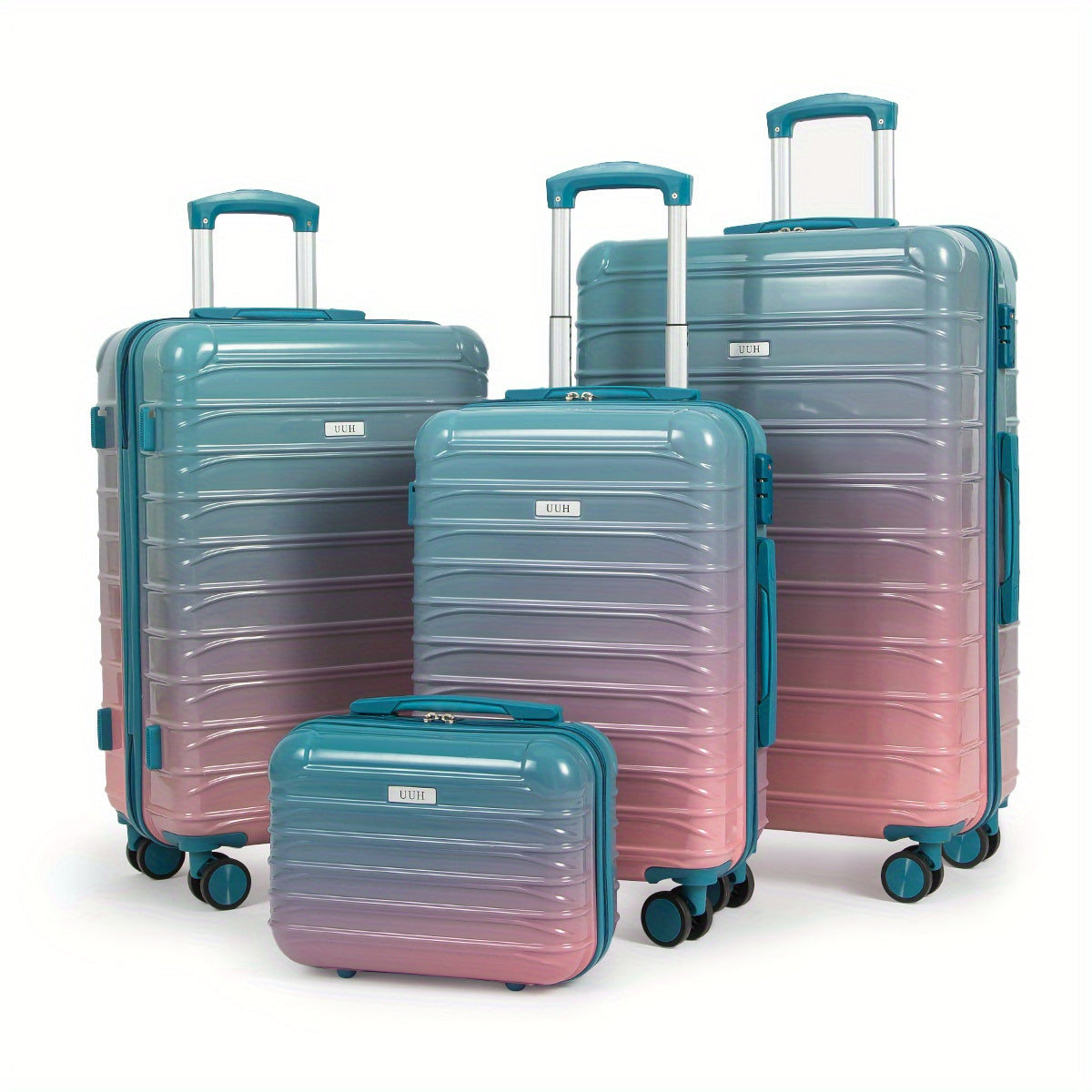 4pcs suitcase, hard-shell suitcase with spinner wheels, TSA lock, travel carry-on luggage - three colors to choose from, buy one get four, girly, bright color