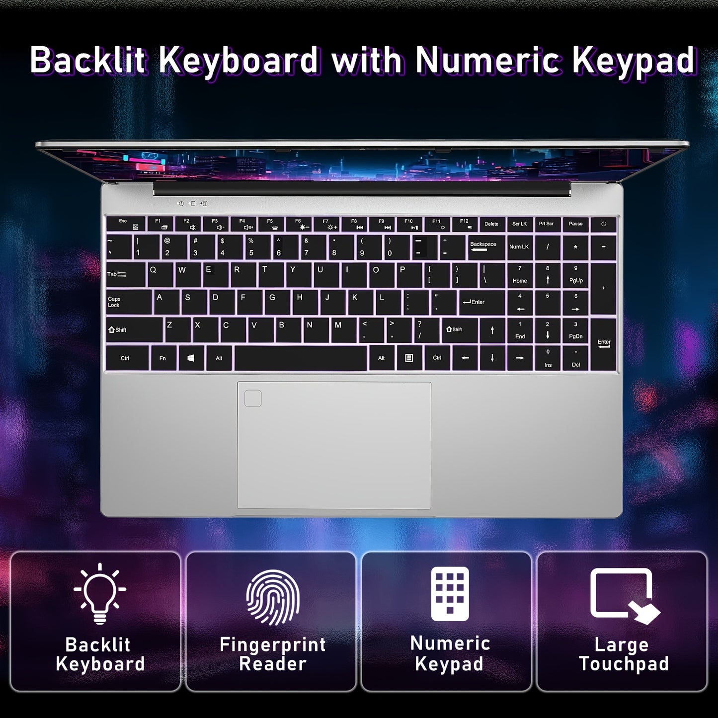 NIAKUN Gaming Laptop Ryzen 7 5700U 16GB RAM 1TB SSD