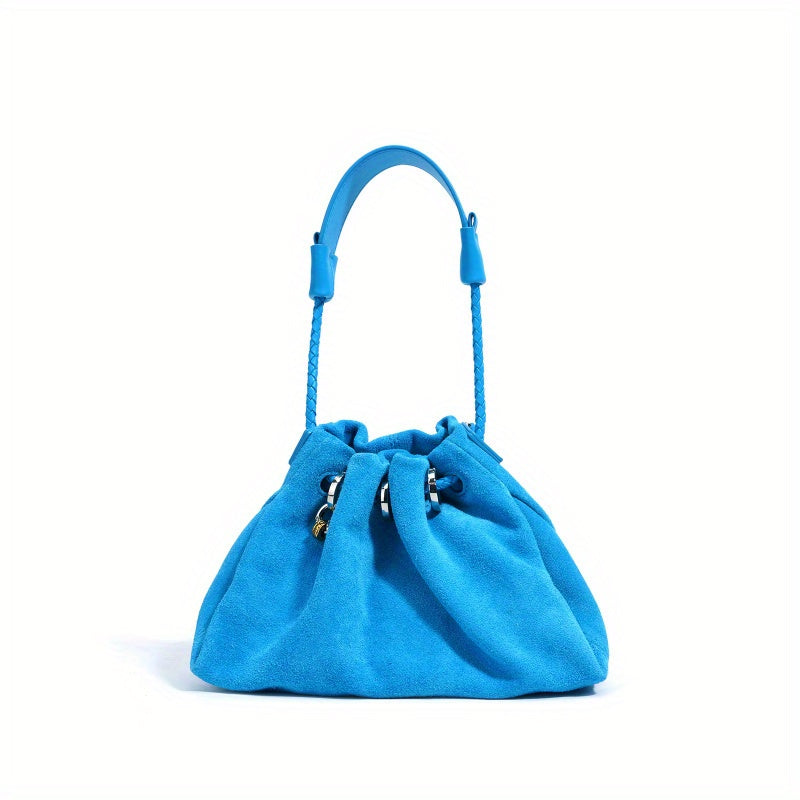 Genuine Leather Crossbody Bag With Zipper Closure And Strap