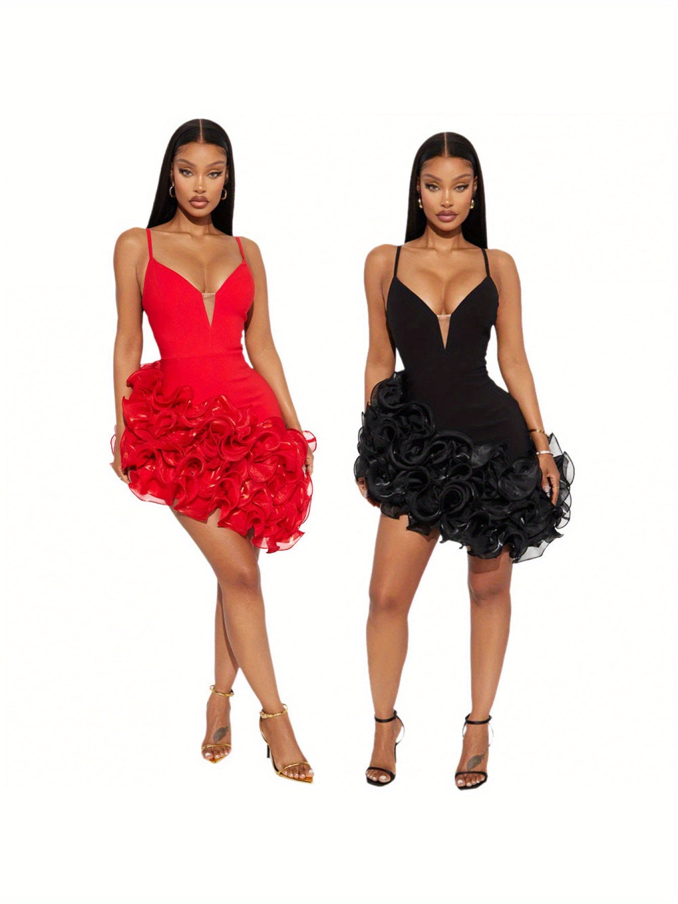 Womens Sexy Low Cut Bodycon Party Dress For Evening Wear