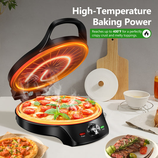 CACHOO 1500W Electric Smokeless Indoor Grill Pizza Maker