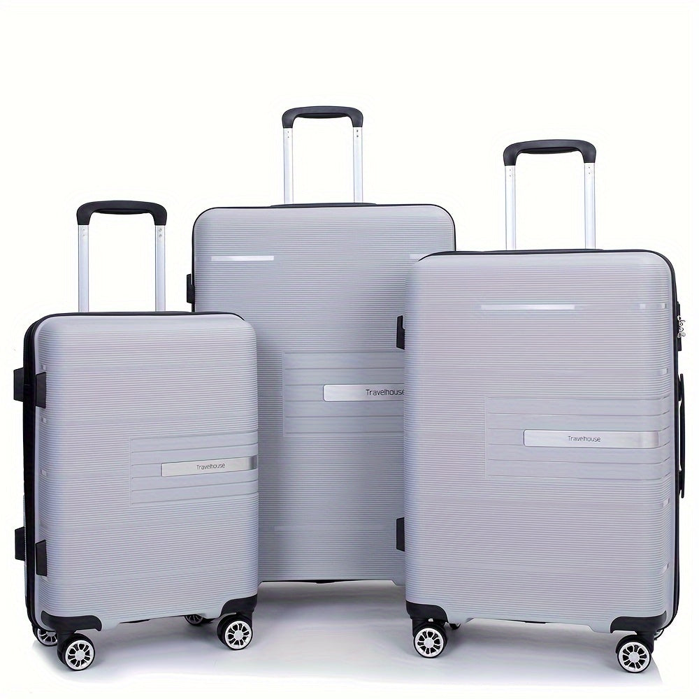 Tripcomp Luggage 3 Piece Set With TSA Lock And Spinner
