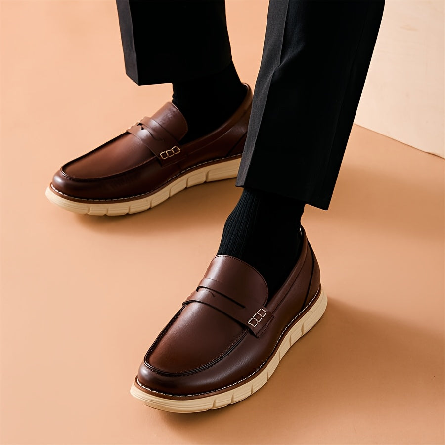 Bruno Marc Men's Classic Slip On Loafers Rubber Sole