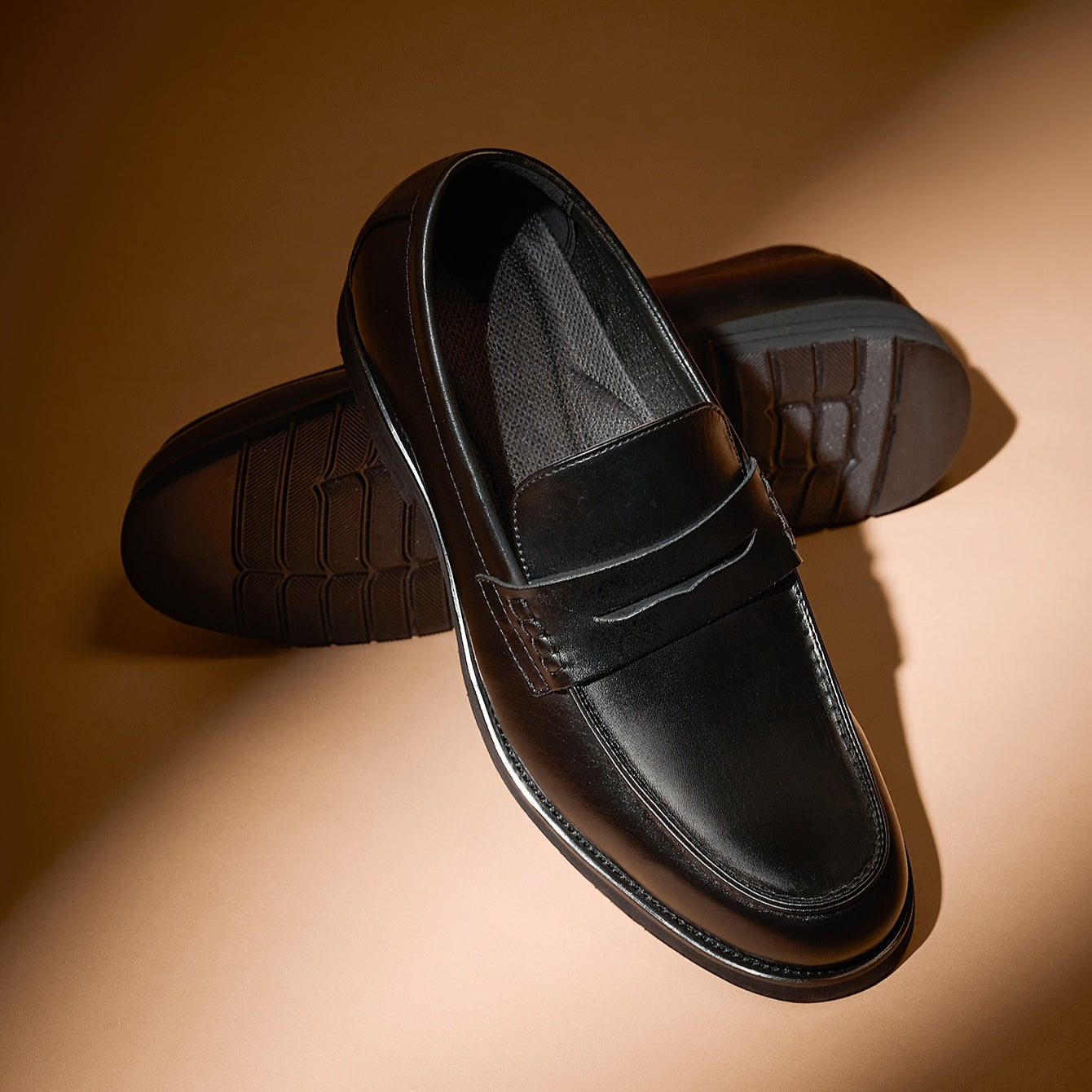 Bruno Marc Mens Slip On Penny Loafers Memory Foam Insole
