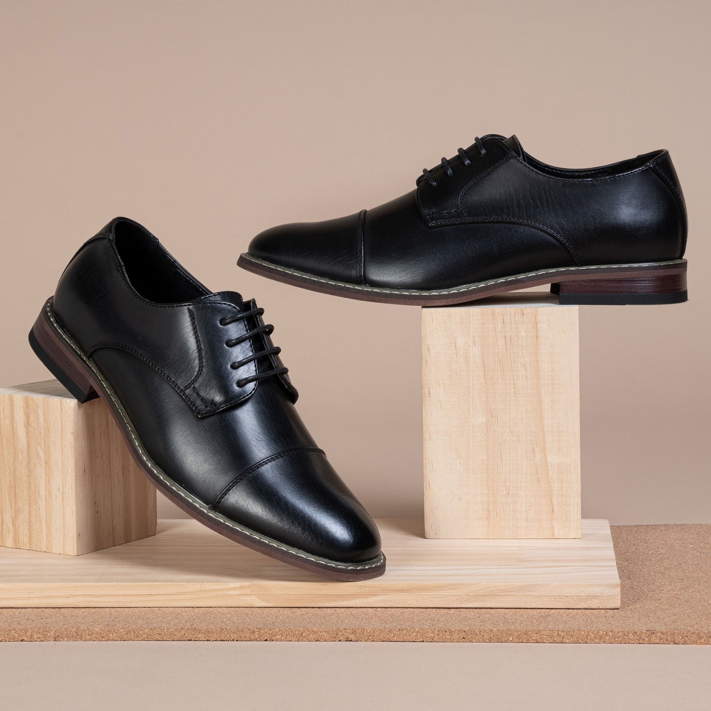 Vostey Men's Retro Oxford Slip On Dress Shoes For Office