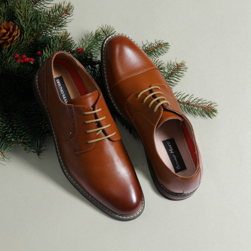 Bruno Marc Classic Modern Oxford Wingtip Lace Dress Shoes