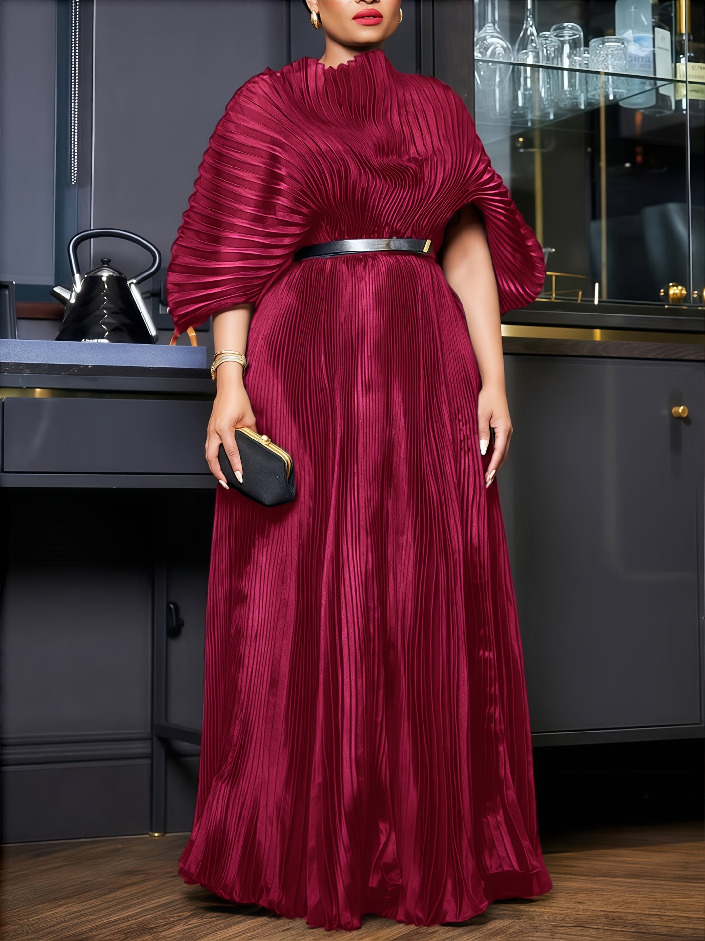 Pleated Maxi Dress Formal Mesh Naija Styles And Fashion