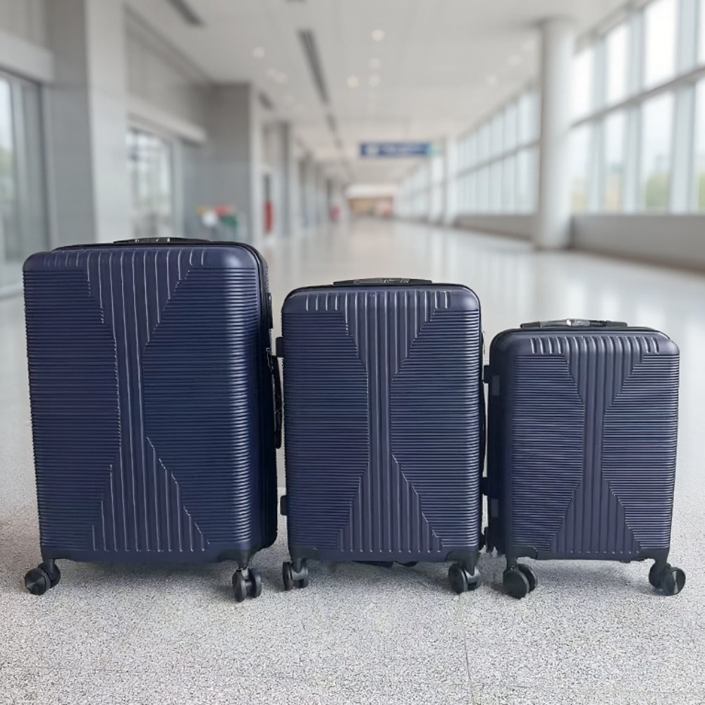 LEADZM Travel Set 3 Piece Hardshell Carry On Double Spinner