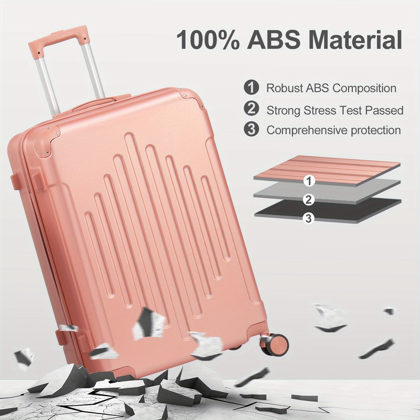 Sunroad Airline Approved ABS Hardside Luggage With TSA Lock