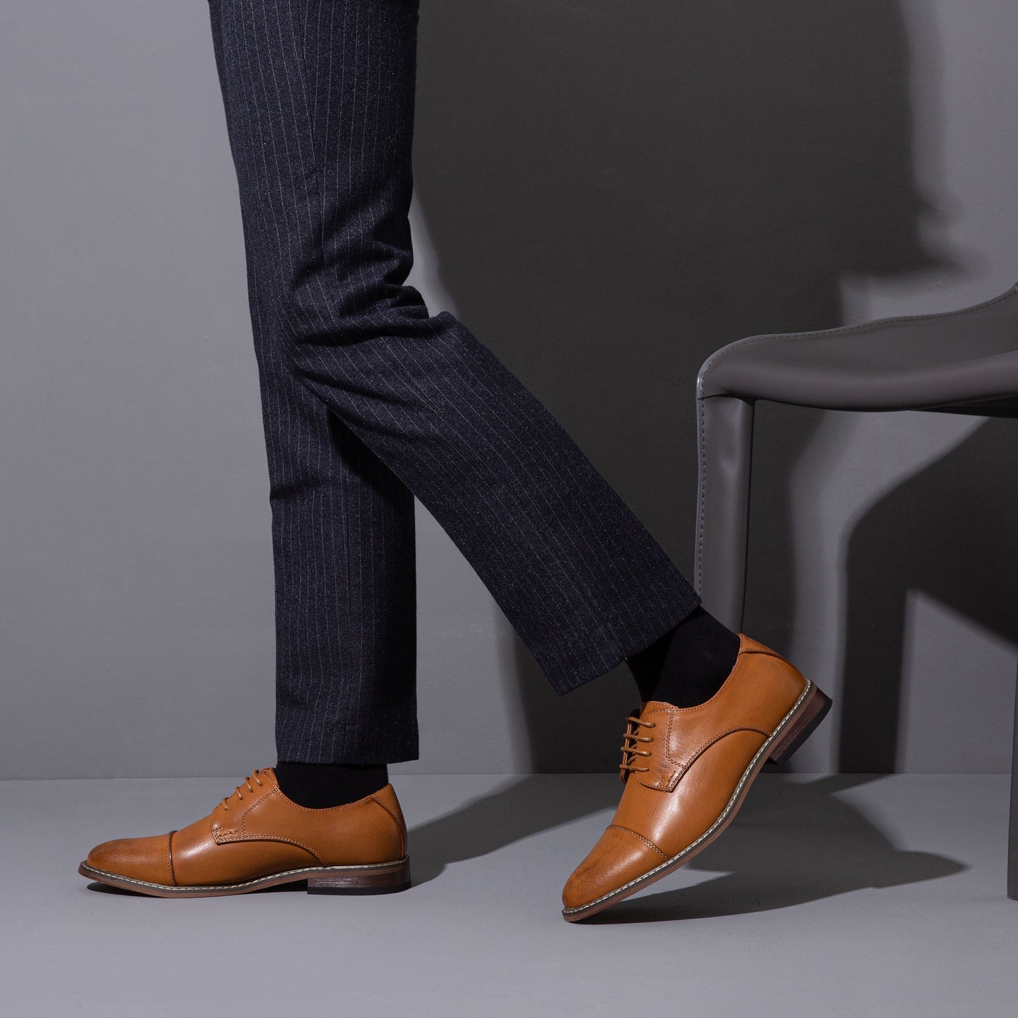 Vostey Men's Retro Oxford Slip On Dress Shoes For Office