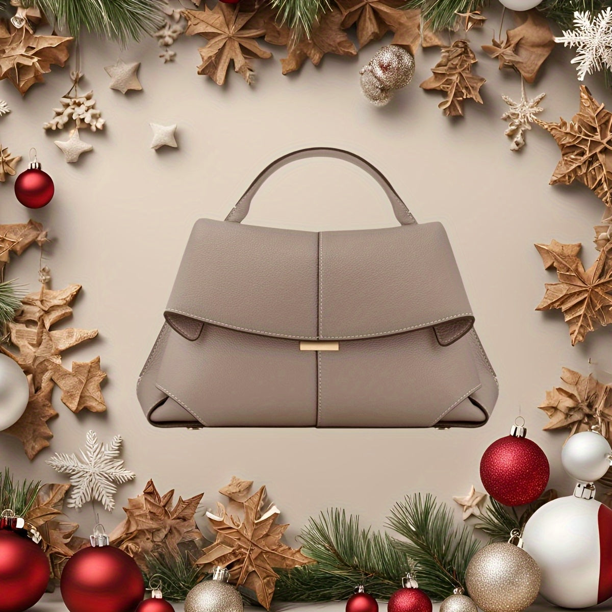 Genuine Leather Women's Messenger Bag by Fashionable Brand
