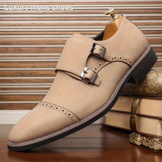 Mens Plus Size Fashion Formal Shoes Square Toe Casual