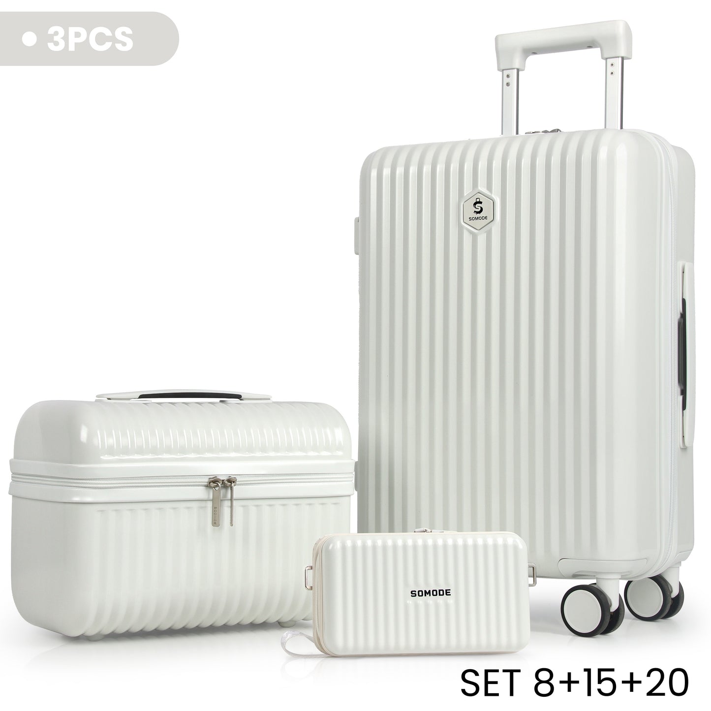 Expandable Hard Shell Luggage With Spinner Wheels TSA Lock