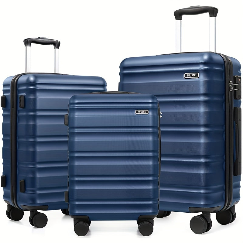 Miusse 3 Hard Shell Luggage Set With TSA Lock 360 Wheels