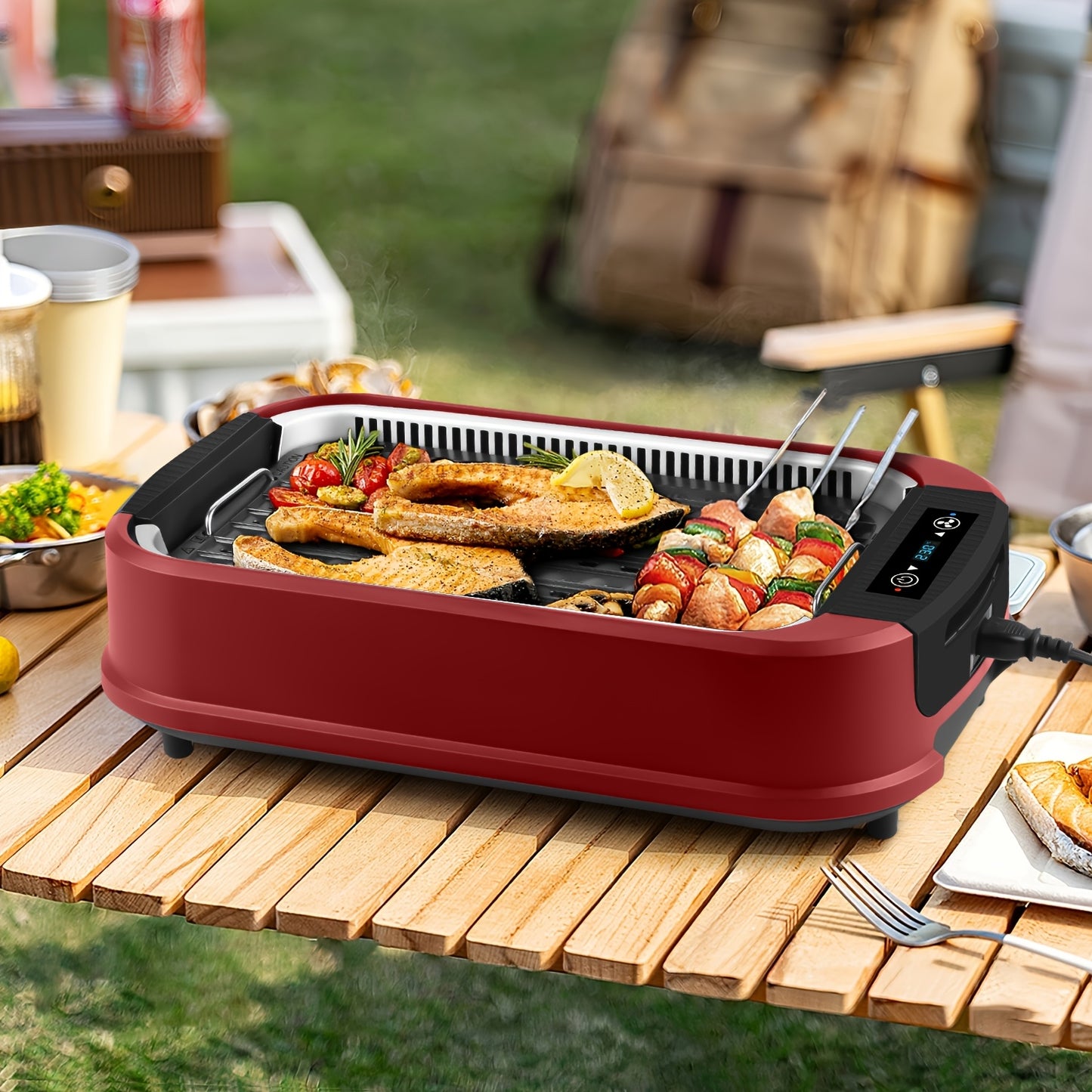 Smokeless Electric Grill With Turbo Smoke Extractor