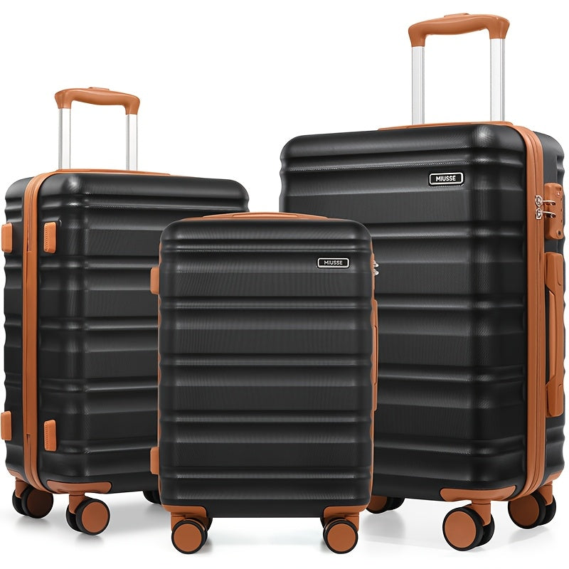 Hard Shell Luggage 3pc Set With Spinner Wheels TSA Lock