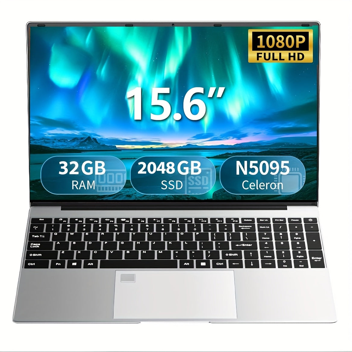 Gaming Laptop Celeron N5095 32GB RAM 2TB SSD Backlit