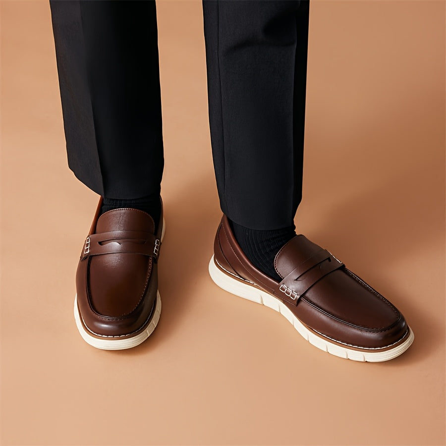 Bruno Marc Men's Classic Slip On Loafers Rubber Sole
