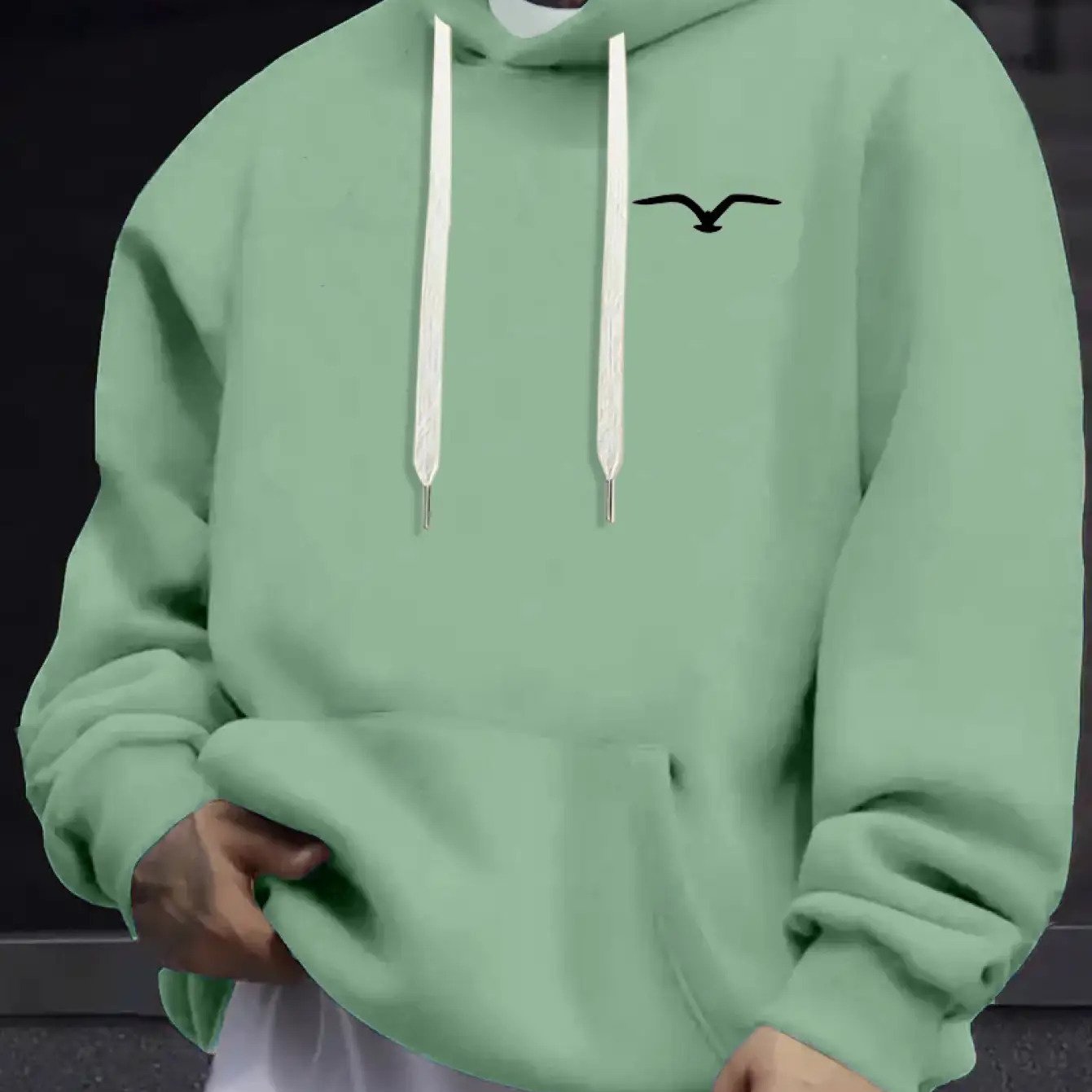 Idea Mens Heavyweight Hooded Sweatshirt Drawstring Hood