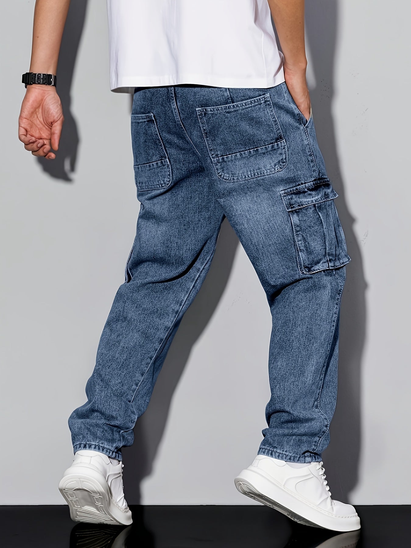HME Men's Heavy-Duty Work Pants Denim With Utility Pockets