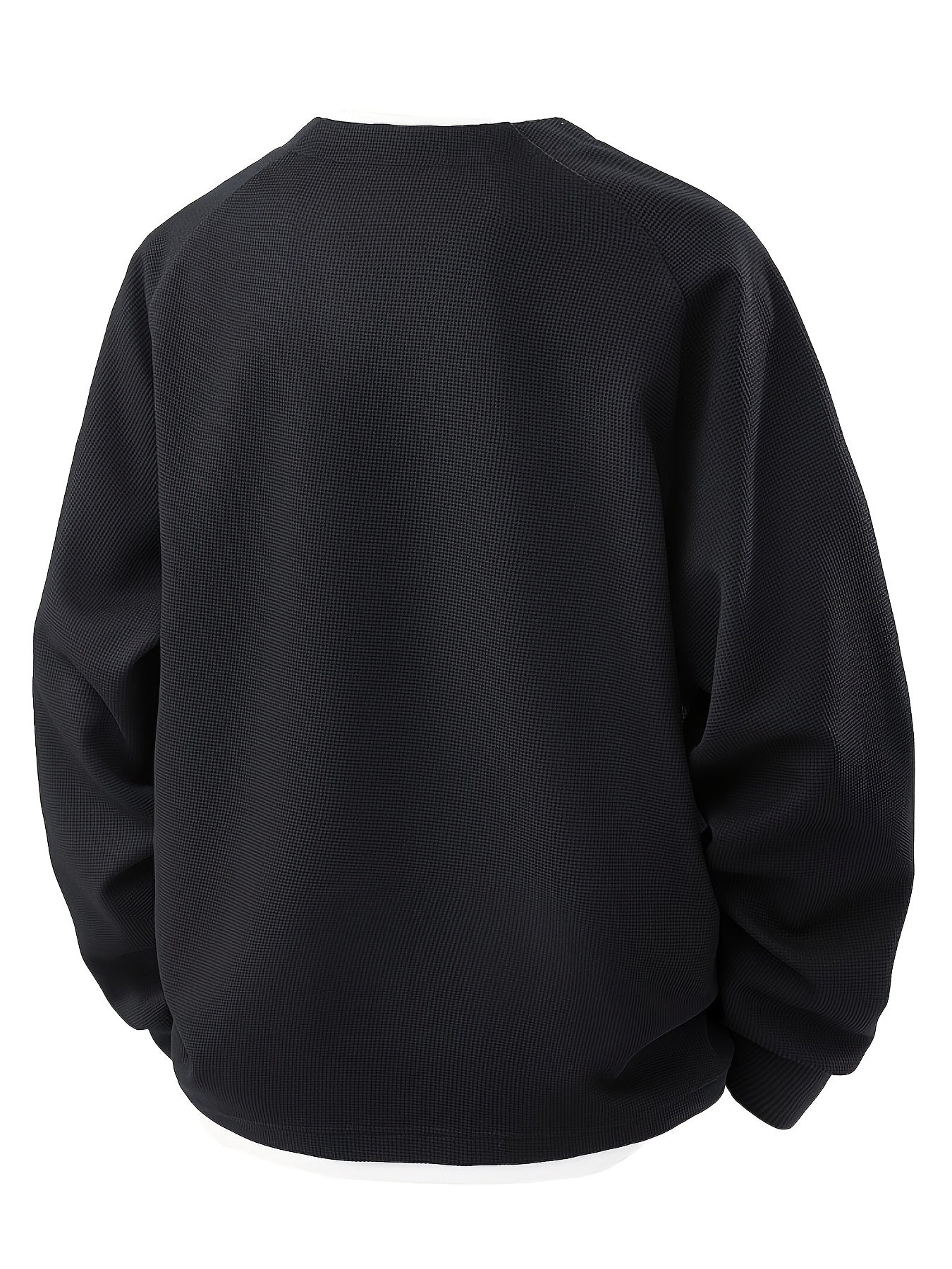 Men Waffle Long Sleeve T Shirts And Patchwork Sweatshirts