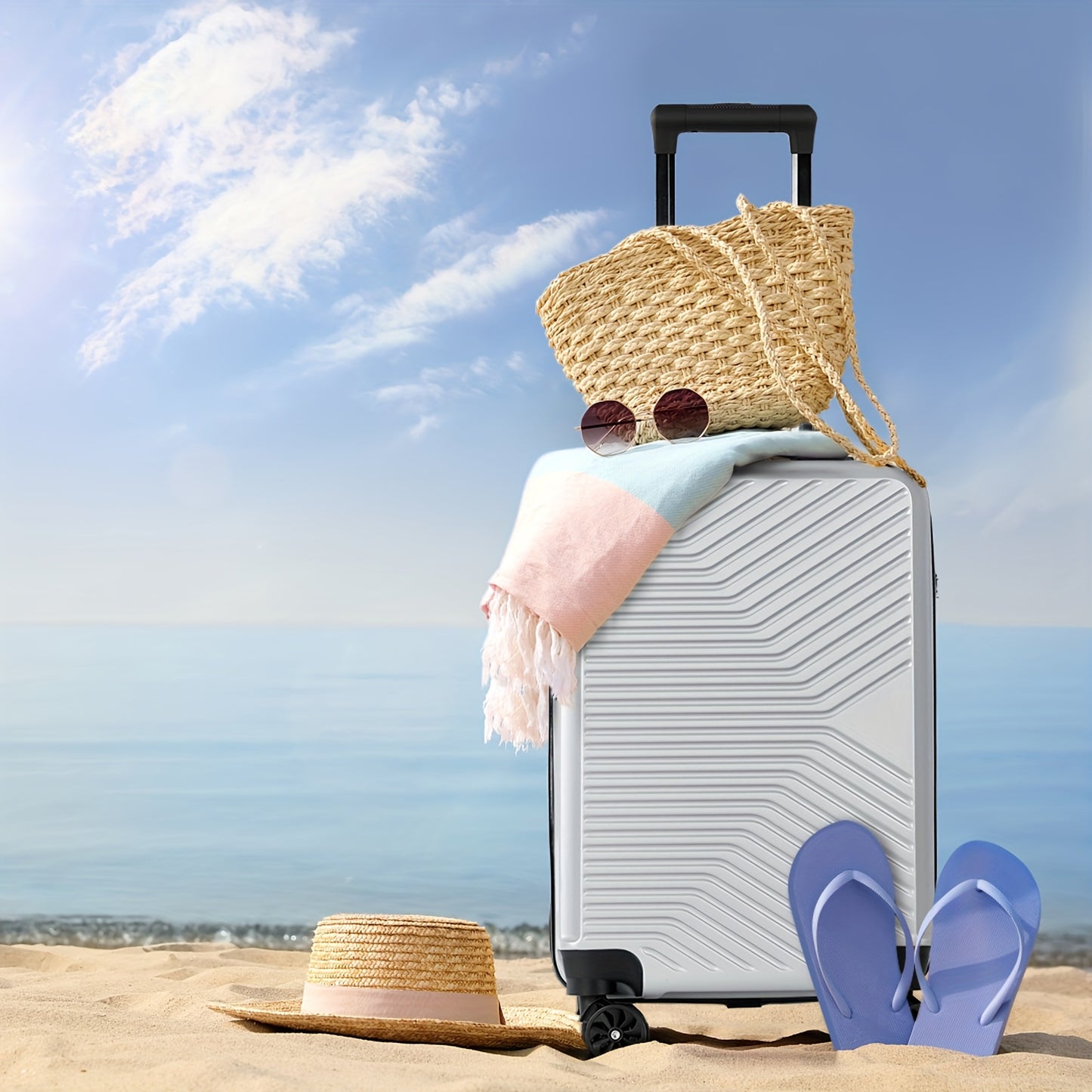 Expandable ABS PC Luggage With TSA Lock And Spinner Wheels