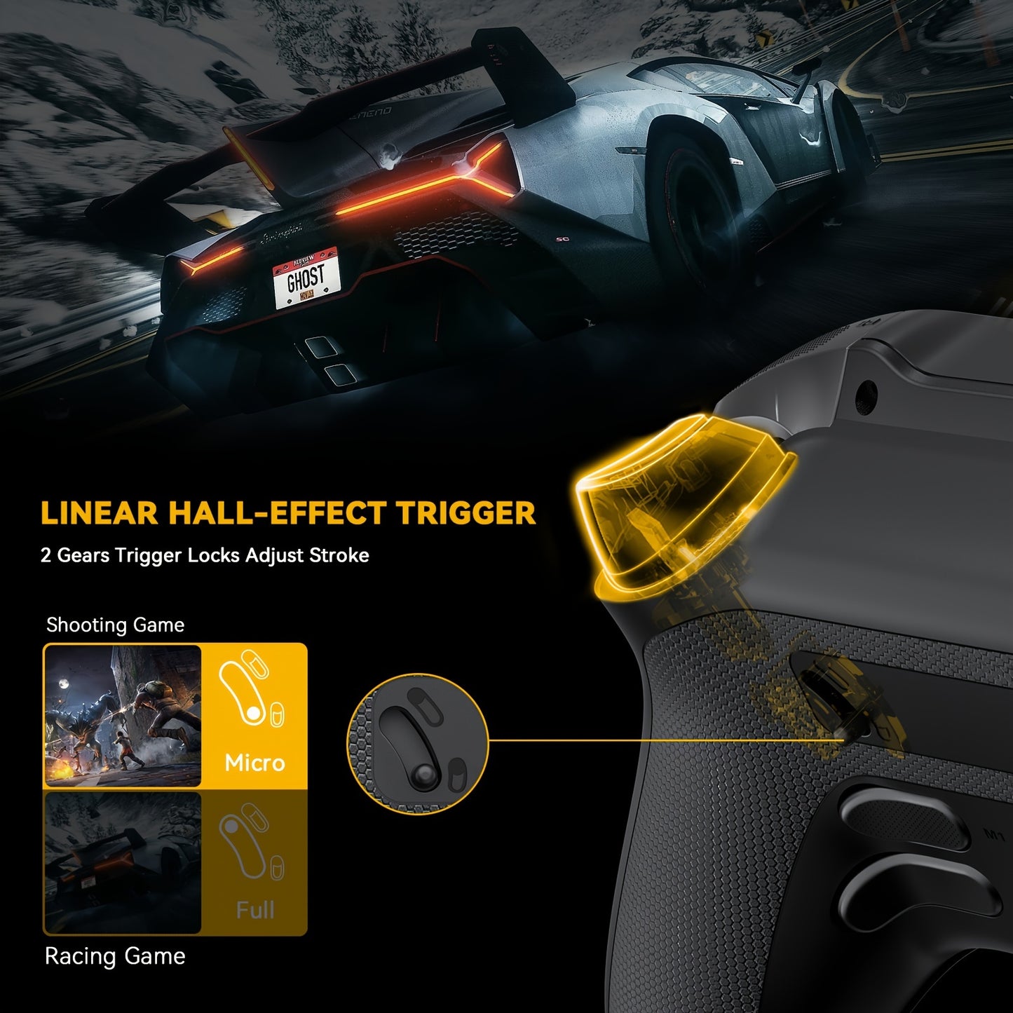 FIEHDUW Wireless Gaming Controller For PC Switch Android
