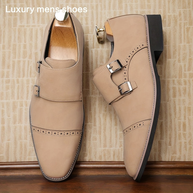 Mens Plus Size Fashion Formal Shoes Square Toe Casual