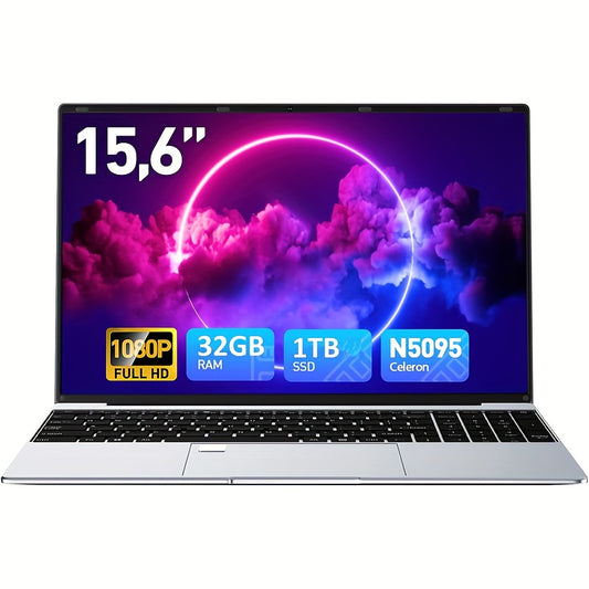 N5095 Laptop 32GB RAM 1TB SSD Fingerprint Backlit Keyboard