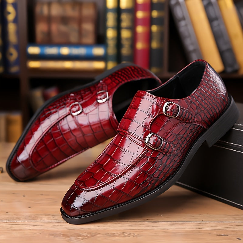 All Nations Emporium Mens British Crocodile Penny Loafers