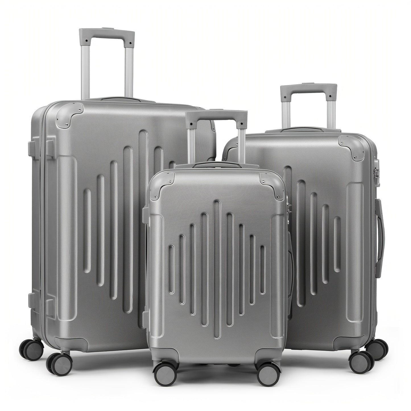 AUTOFOREVER 3pc Luggage Set With Corner Protectors TSA Lock