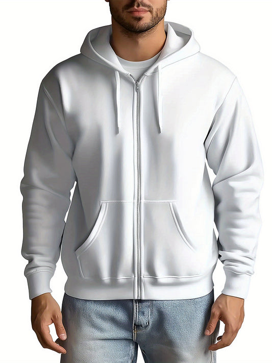 Desi Mens Full Zip Hoodie With Front Pockets Sweatshirt
