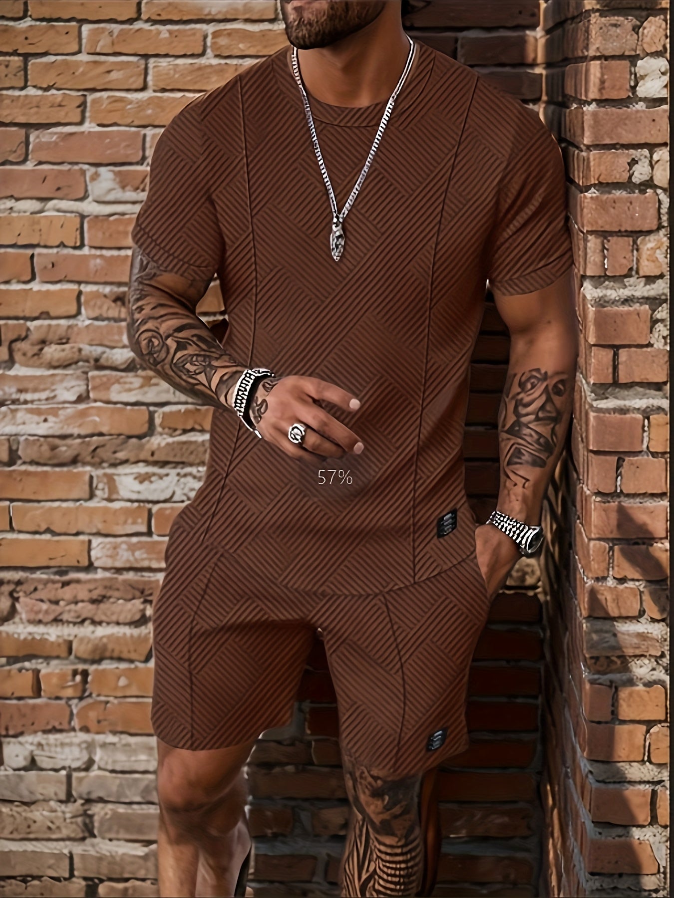 Men's 2 Piece Summer Short Set Casual Tracksuit Jogging