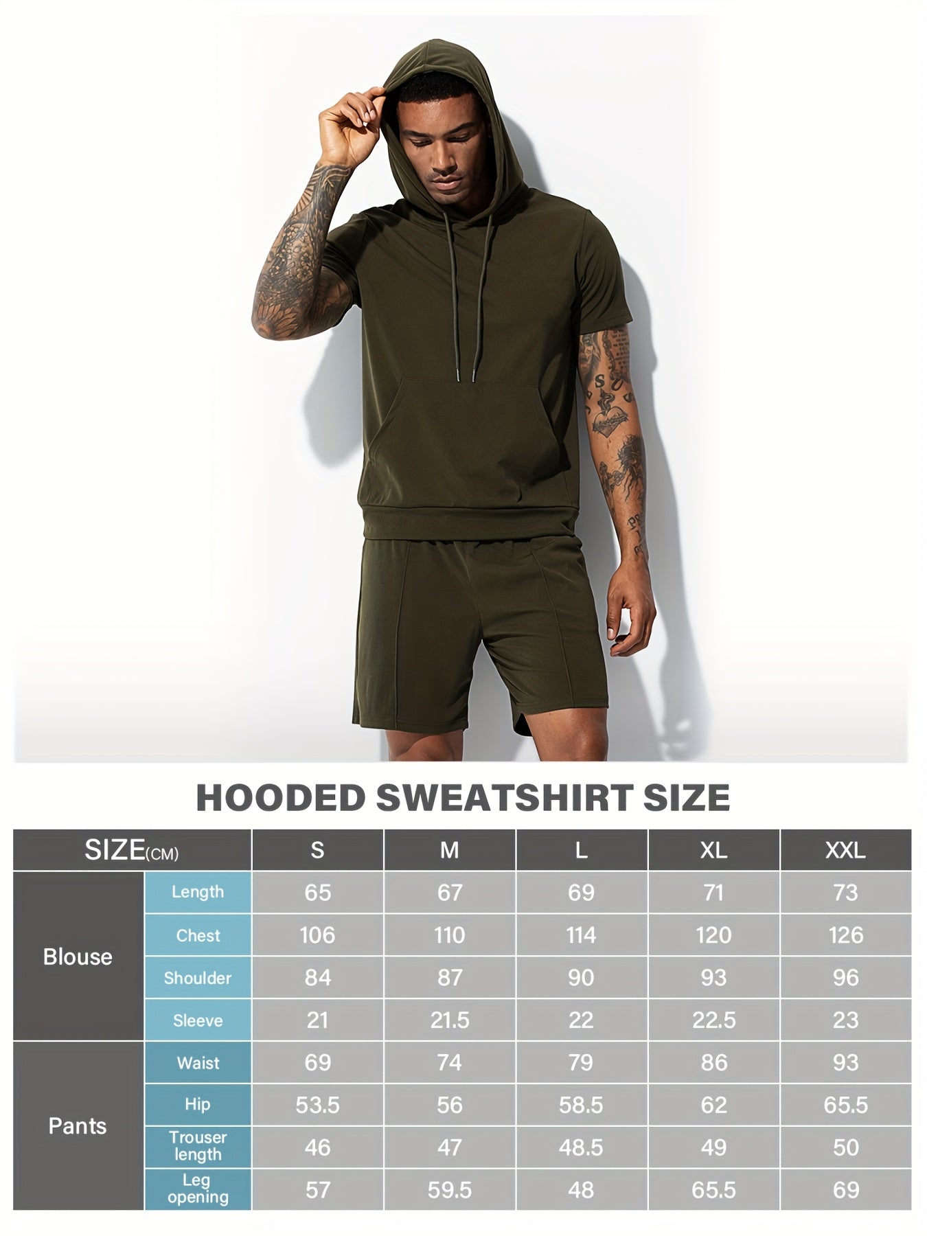 Arjen Kroos Mens Summer Sports Hoodie And Shorts Set