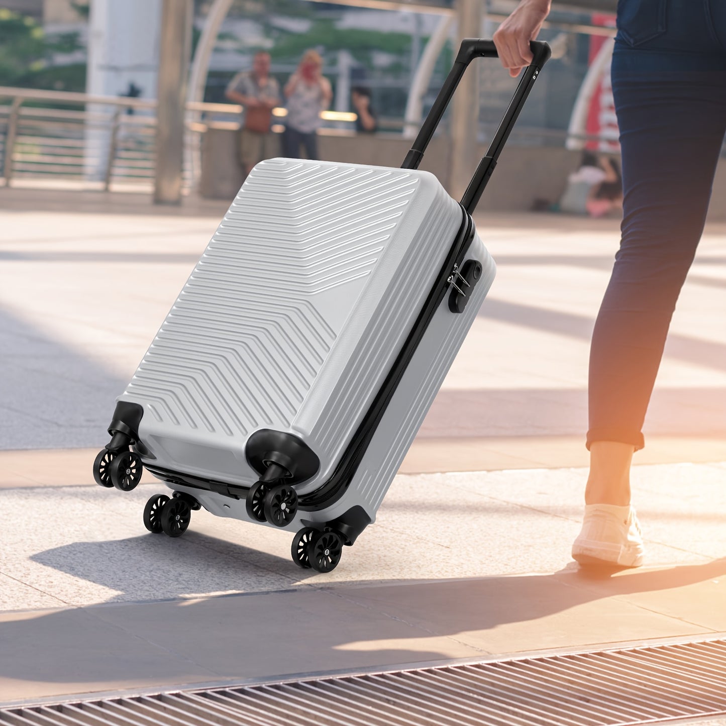 Expandable ABS PC Luggage With TSA Lock And Spinner Wheels