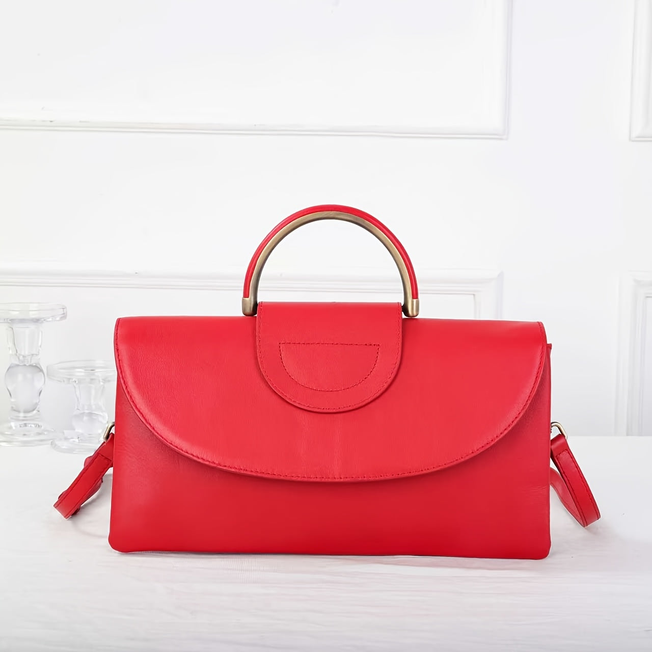 New Women's Top-Grain Cowhide Crossbody Bag by Unknown Brand