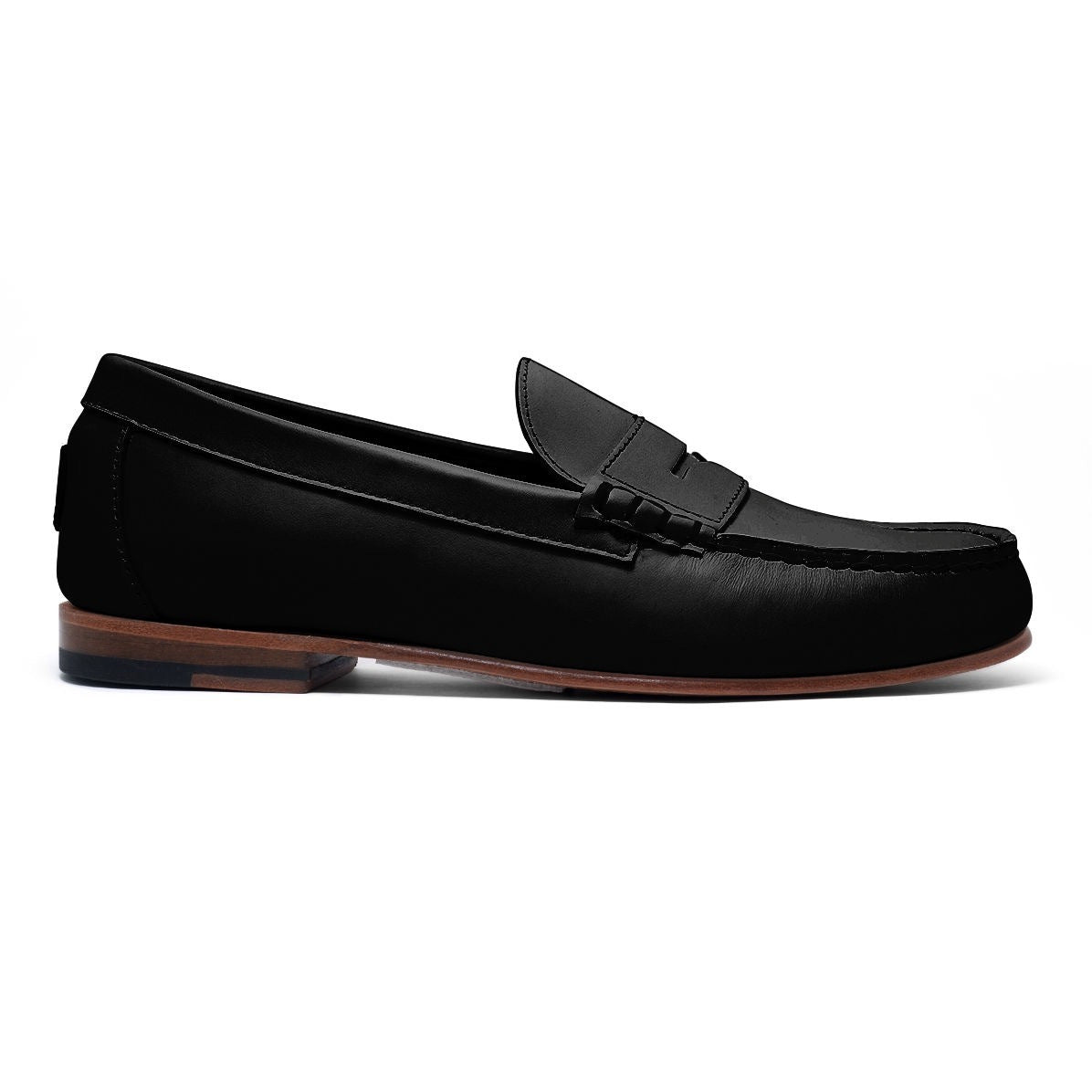 Lombard Men's Premium Leather Penny Loafer Leather Sole