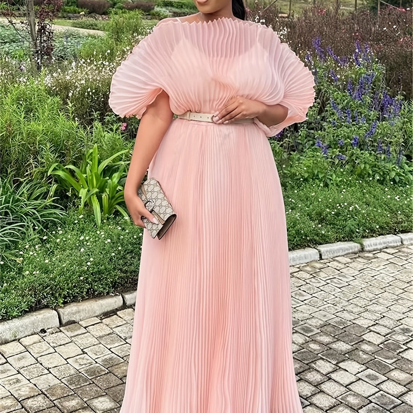 Pleated Maxi Dress Formal Mesh Naija Styles And Fashion