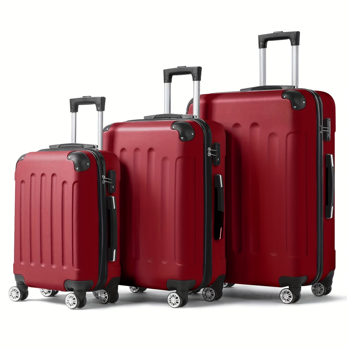 AutoForever 3 Piece ABS Hardshell Luggage Set With TSA Lock