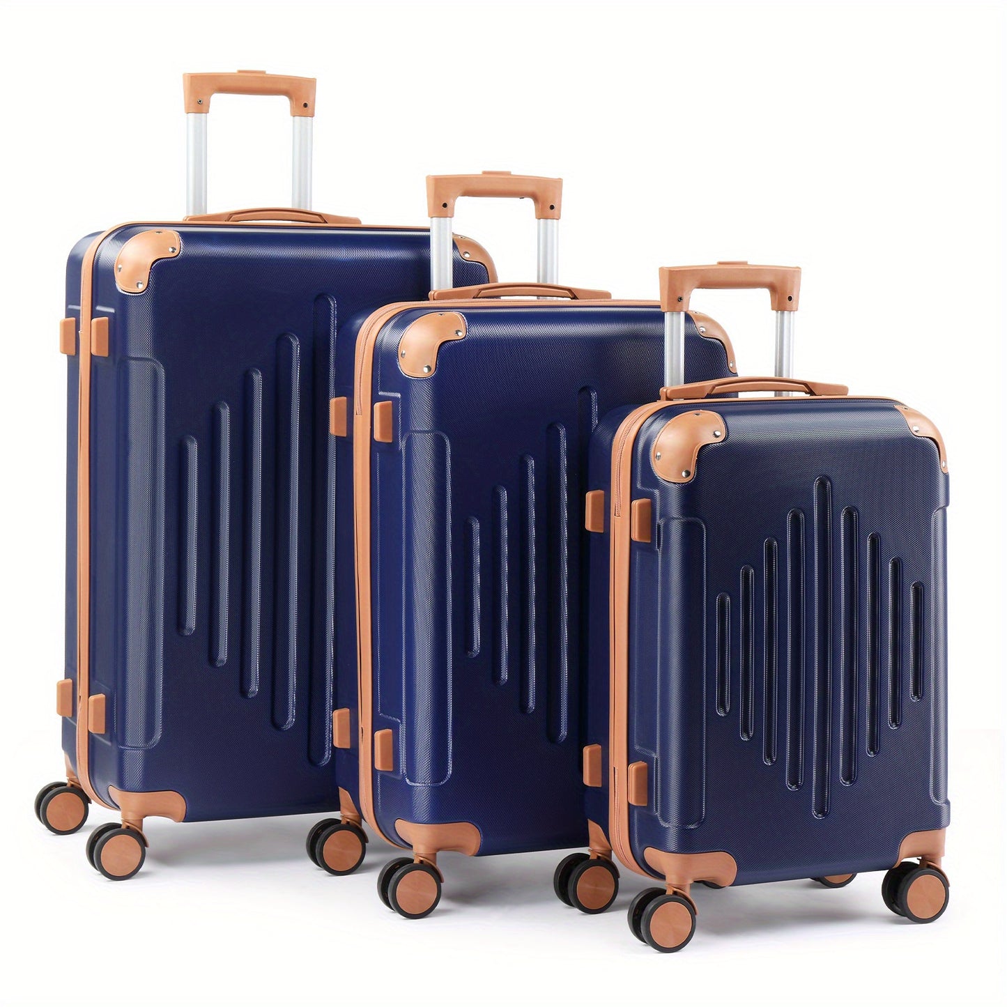 AUTOFOREVER 3pc Luggage Set With Corner Protectors TSA Lock