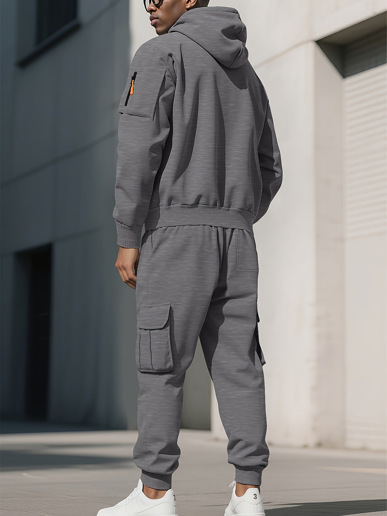 Mens Hooded Sports Set With Multi Pocket Utility Gear